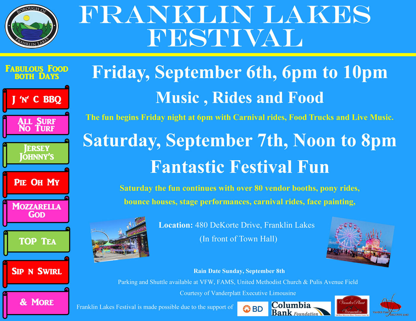 Franklin Lakes Festival 2019 Franklin Lakes, NJ NJ Carnivals