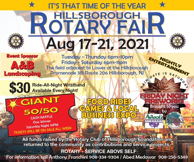 Hillsborough Rotary Fair 2021 - Hillsborough, NJ | NJ Carnivals