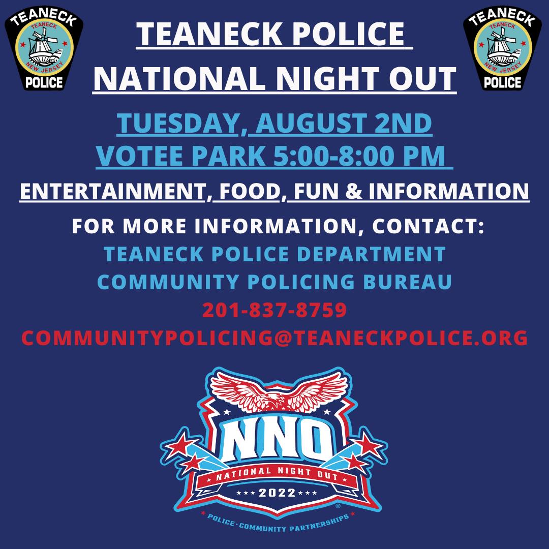 Teaneck’s National Night Out 2022 NJ Carnivals